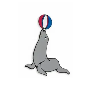 Seal Educational Wall Sticker for Kids featuring a playful seal balancing a colorful ball