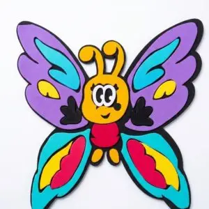 Colorful butterfly foam wall sticker for kids room decoration Kerala, multi color wall decor for nursery and bedroom