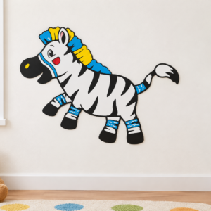 23 inch zebra wall sticker made from EVA foam sheet