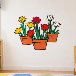 19 inch flower pot wall sticker made from EVA foam sheet
