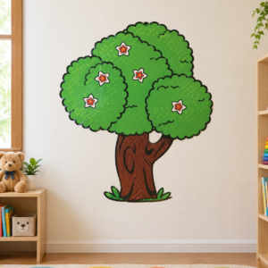 2 feet small tree wall sticker made from EVA foam sheet